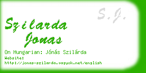 szilarda jonas business card